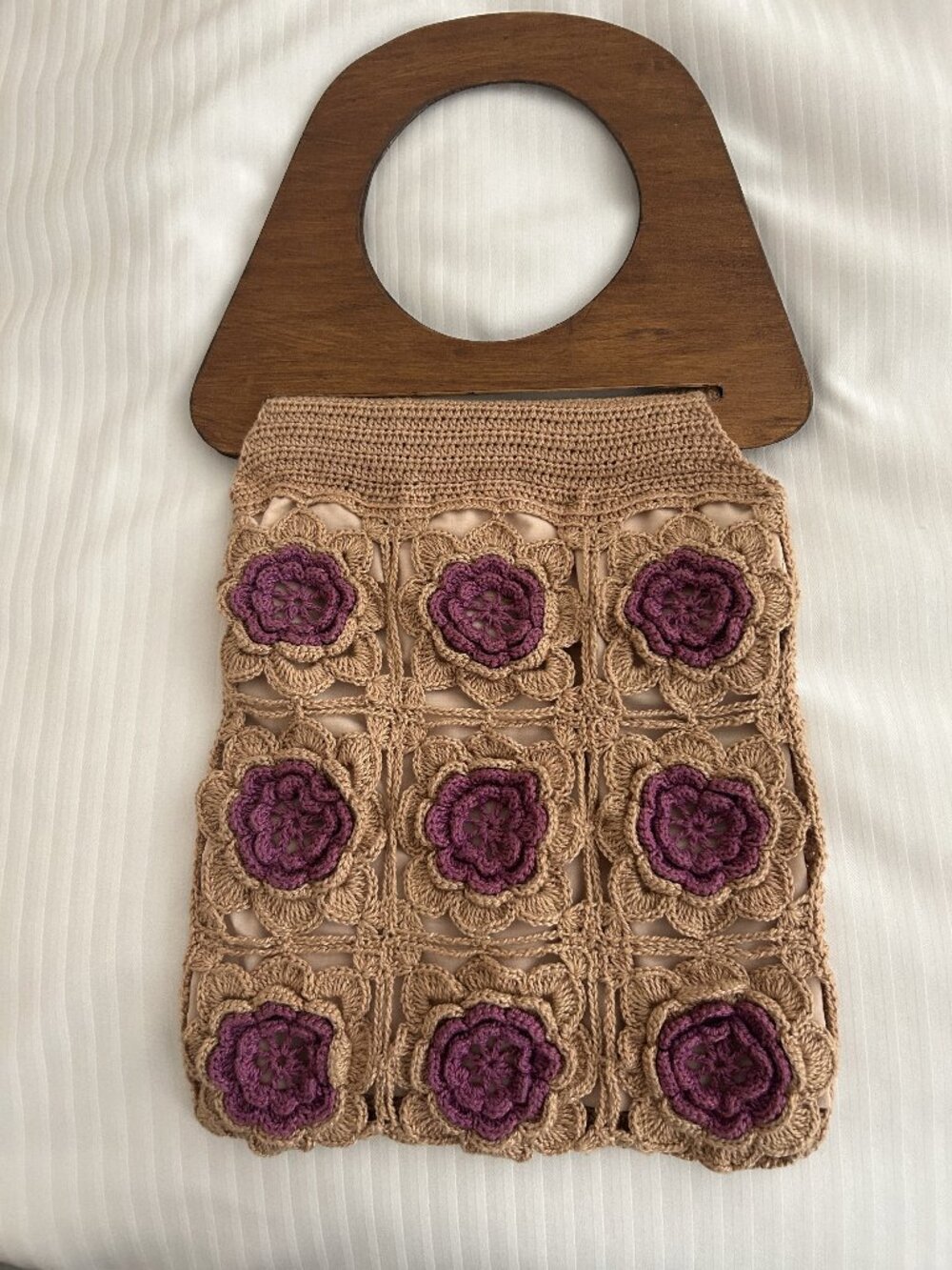 Crocheted Purse - Purchased in Miami at Art Fair - Brand New Never Used